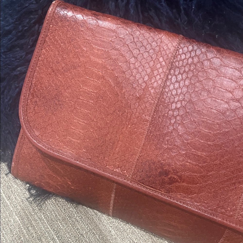 Carlos Falchi Oversized Python Clutch - image 2